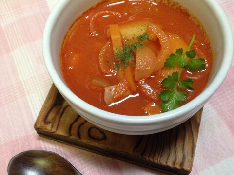 野菜ジュースde野菜スープ♪